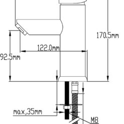 Alternative view of Grifo de Lavabo Ganges | Grifo Monomando de Lavabo