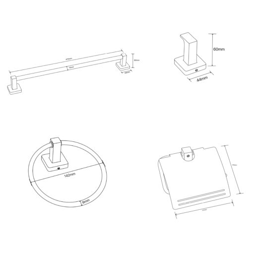 Modelo Sanabria | Kit Accesorios de Baño - Imagen 2