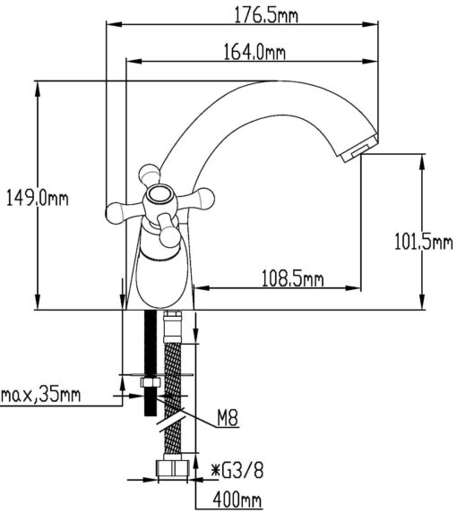Grifo Lavabo Classic | Grifo Monomando de Lavabo - Imagen 3