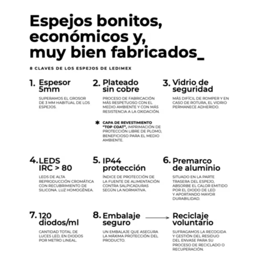 Serie Francia | Espejo de Baño | LEDIMEX - Imagen 14