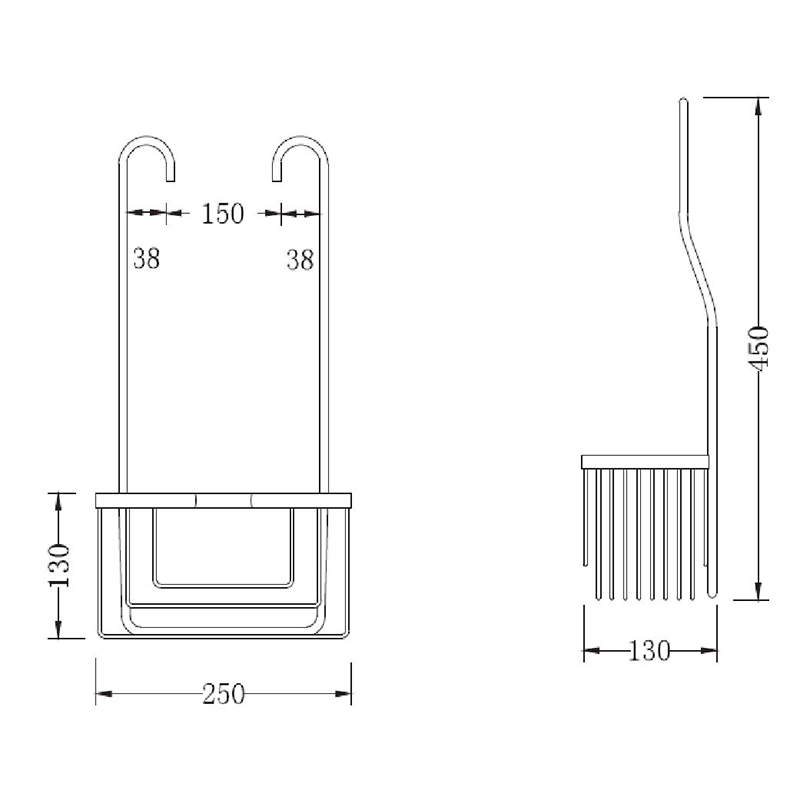 Cesta Inox Baño | Accesorio de Baño | GME - Imagen 2