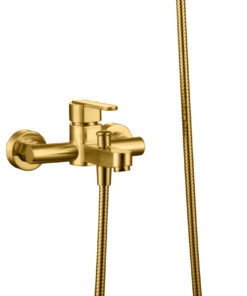 Grifería de baño y ducha monomando oro cepillado serie Roma IMEX