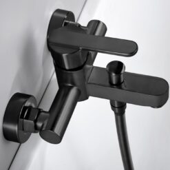 Alternative view of Grifería de baño y ducha monomando negro mate serie Roma IMEX