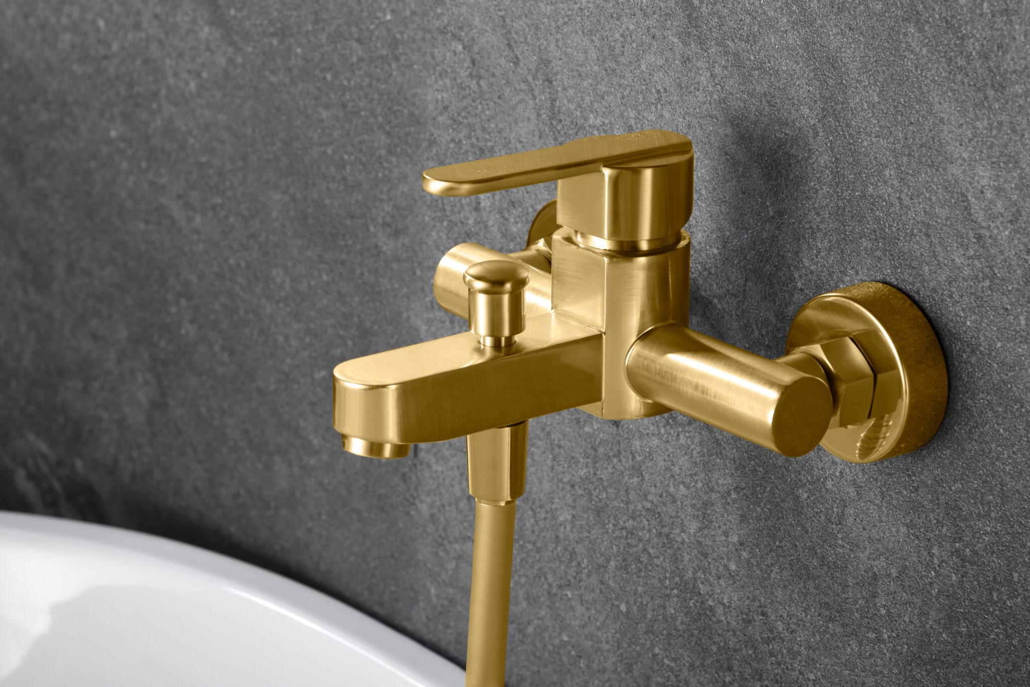 Grifería de baño y ducha monomando oro cepillado serie Roma IMEX - Imagen 3