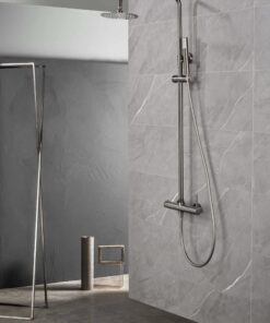 Barra de ducha monomando black gun metal serie Monza IMEX