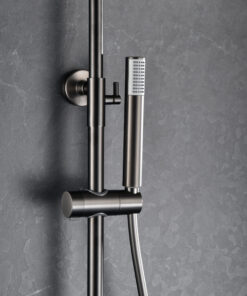 Alternative view of Barra de ducha monomando black gun metal serie Monza IMEX