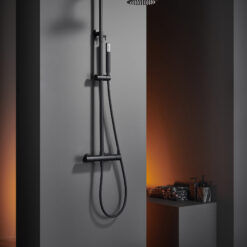 Barra de ducha monomando acabado Negro Mate serie Monza IMEX